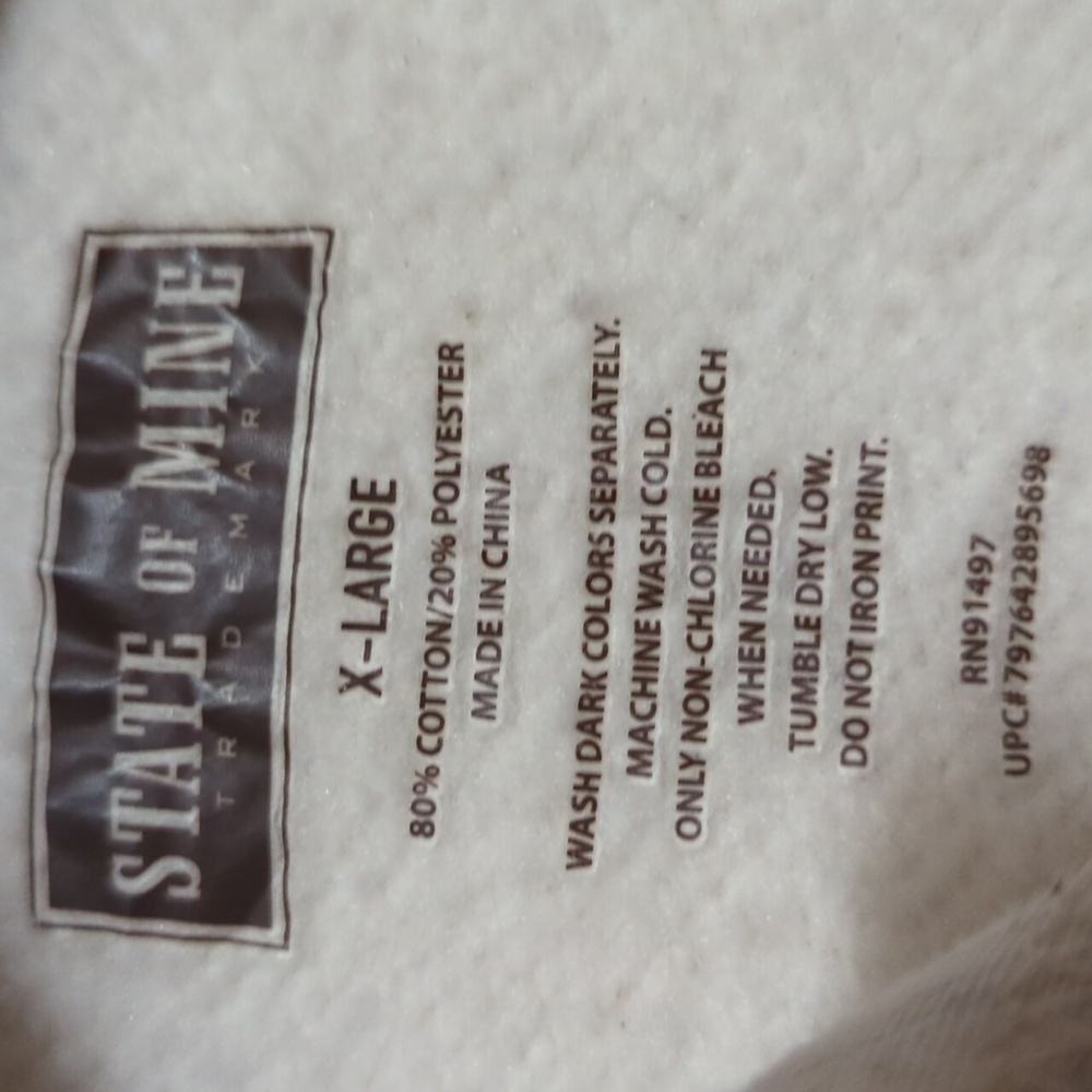 State of Mine New York City Hoodie Unisex Sweatshirt Size XL New MSRP $44.50 - Picture 3 of 4